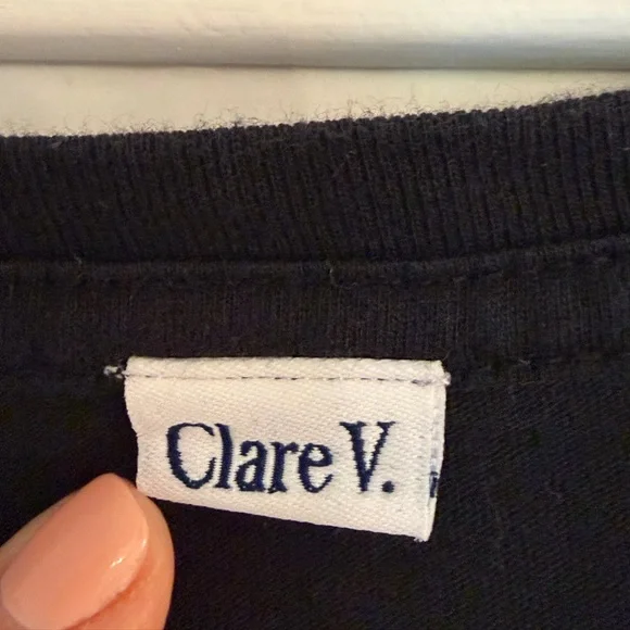 Clare V Masculin Feminin Tshirt Blsck M - Picture 3 of 4